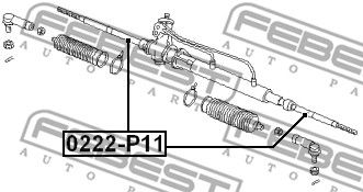 Тяга рулевая FEBEST 0222P11