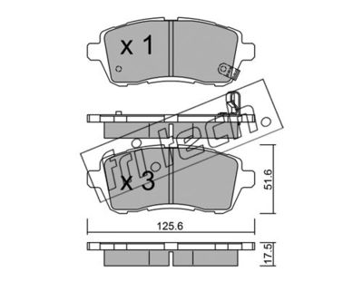 Комплект колодок для дискового тормоза TRUSTING 8090