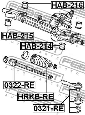 Наконечник рулевой FEBEST 0321RE