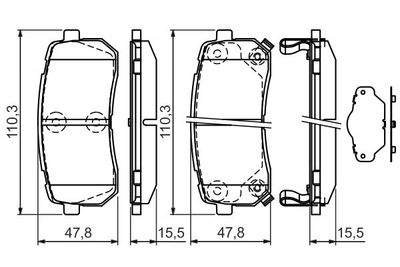 Колодки тормозные дисковые BOSCH 0986494327