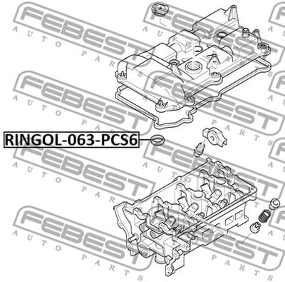 Кольцо уплотнительное свечного колодца FEBEST RINGOL063PCS6