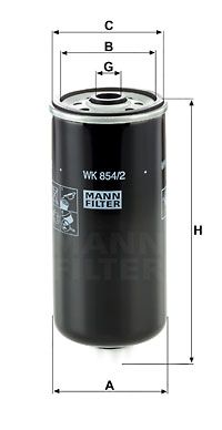 Фильтр топливный MANN-FILTER WK8542