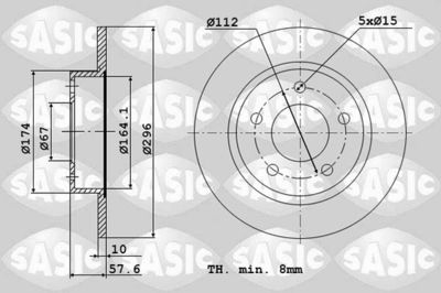 Диски тормозные комплект SASIC 6106069