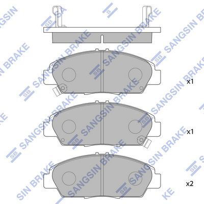 Колодки тормозные передние SANGSIN SP1431