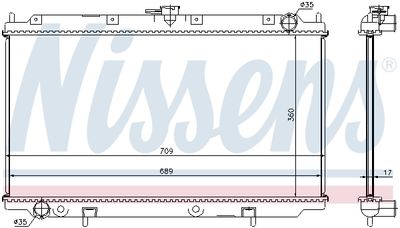 Радиатор системы охлаждения NISSENS 62927A