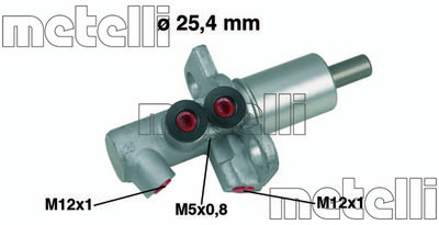 Цилиндр тормозной главный METELLI 050458