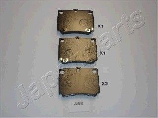 Колодки тормозные задние JAPANPARTS PP592AF