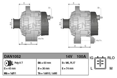Генератор DENSO DAN1052
