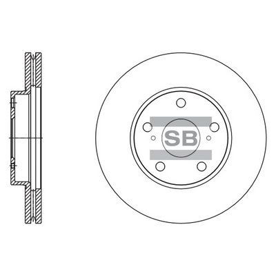 Диск тормозной передний SANGSIN SD4607