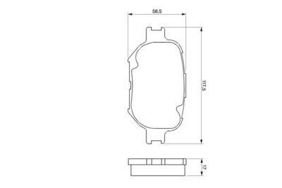 Комплект колодок для дискового тормоза BOSCH 0986424808