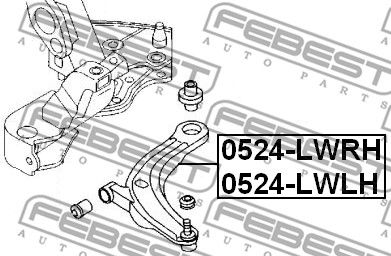 Рычаг правый FEBEST 0524LWRH