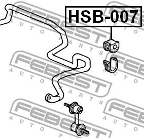 Втулка стабилизатора переднего FEBEST HSB007