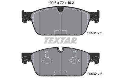 Колодки тормозные дисковые TEXTAR 2553101