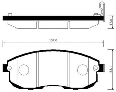 Колодки тормозные дисковые HSB HP3012