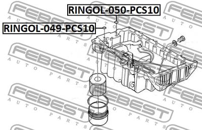 Прокладка сливной пробки FEBEST RINGOL049PCS10