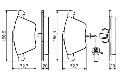 Колодки тормозные дисковые BOSCH 0986494283