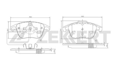 Колодки тормозные дисковые передние Zekkert BS1686