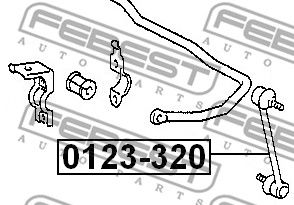 Тяга стабилизатора заднего FEBEST 0123320