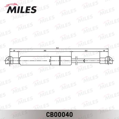 Амортизатор капота Miles CB00040