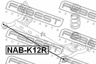 Сайлентблок задней балки FEBEST NABK12R