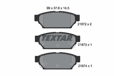 Колодки тормозные передние TEXTAR 2187202