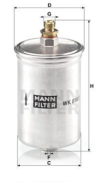 Фильтр топливный MANN-FILTER WK8303