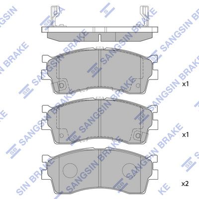Колодки тормозные передние SANGSIN SP1113