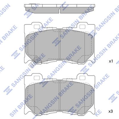 Колодки тормозные передние SANGSIN SP1471