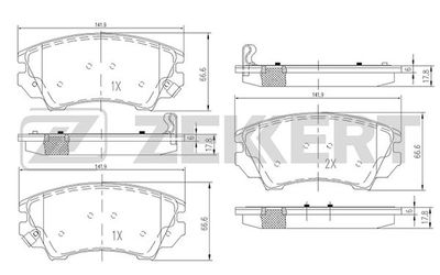 Колодки тормозные дисковые передние Zekkert BS1013