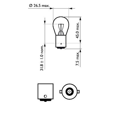 Лампа накаливания PHILIPS 12498CP