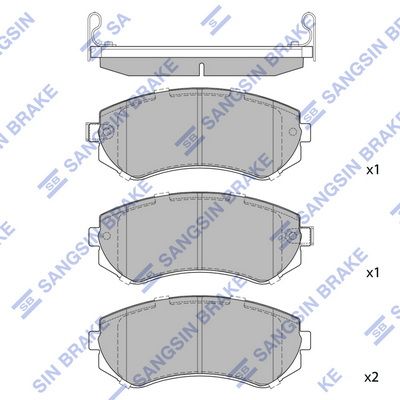 Колодки тормозные дисковые SANGSIN SP1492