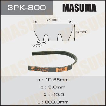 Ремень поликлиновой Masuma 3PK800