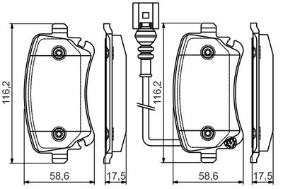 Колодки тормозные дисковые BOSCH 0986495094