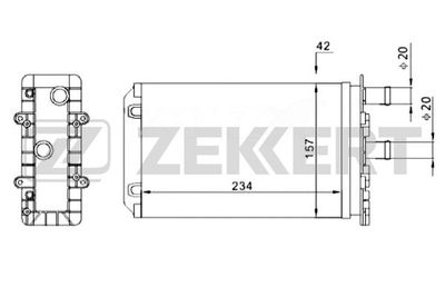 Радиатор отопителя Zekkert MK5015