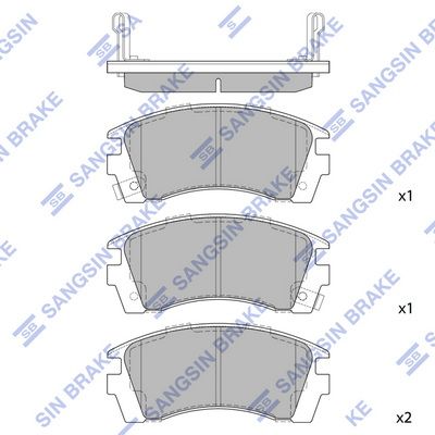 Колодки тормозные дисковые передние SANGSIN SP1488