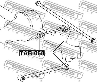 Сайлентблок заднего рычага FEBEST TAB068