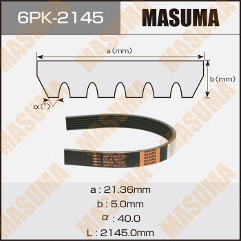 Ремень поликлиновой Masuma 6PK2145