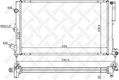 Радиатор системы охлаждения STELLOX 1025037SX