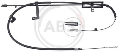 Трос стояночного тормоза левый Hyundai/Kia 599124E000