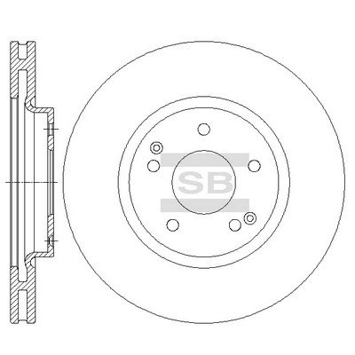 Диск тормозной передний SANGSIN SD3042