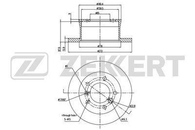 Диск тормозной задний Zekkert BS5054