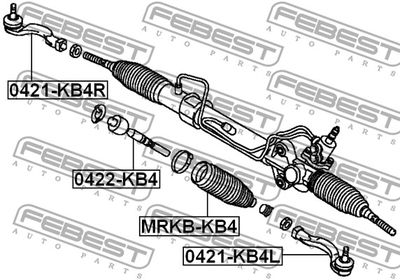 Наконечник рулевой левый FEBEST 0421KB4L