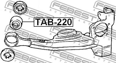 Сайлентблок заднего продольного рычага FEBEST TAB220