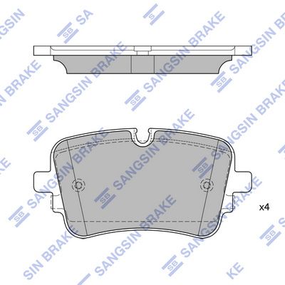 Колодки тормозные дисковые SANGSIN SP4475
