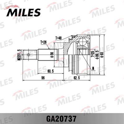 ШРУС наружный Miles GA20737