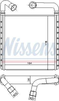 Радиатор отопителя NISSENS 73943