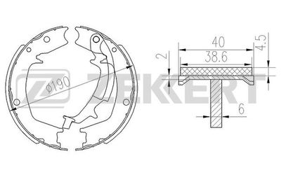 Колодки тормозные барабанные задние Zekkert BK4451