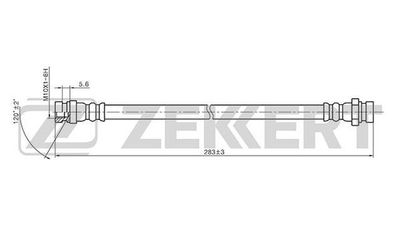 Шланг тормозной задний Zekkert BS9388