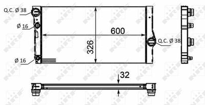 Радиатор системы охлаждения NRF 58466