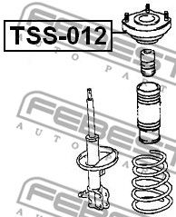 Опора амортизатора заднего FEBEST TSS012
